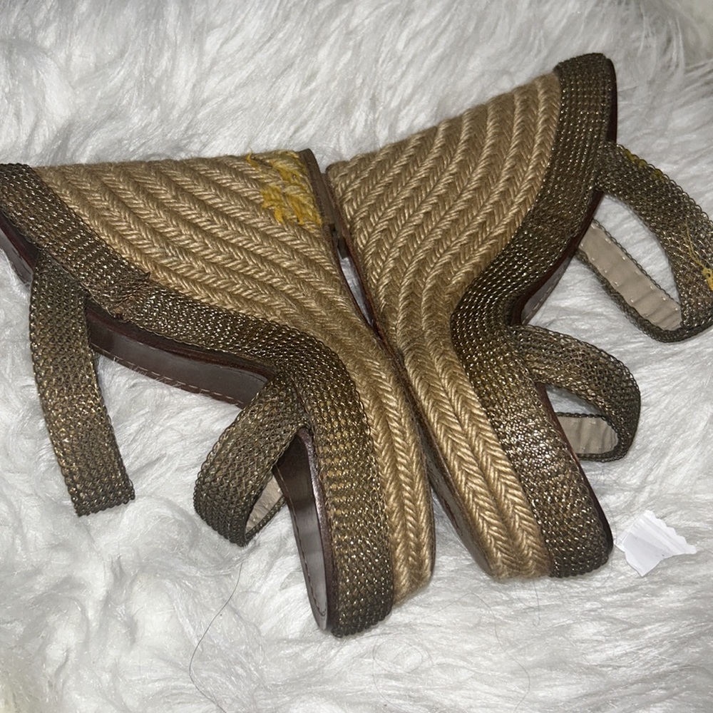 LOUIS VUITTON CADENA WEDGE ESPADRILLES SANDALS - Picture 4 of 15